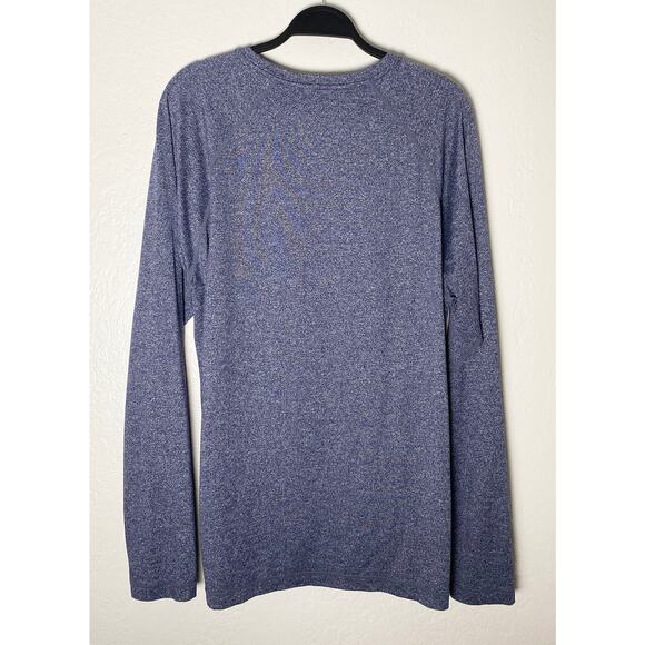 Rhone Men's Reign Long Sleeve Workout Athletic Shirt Ultra Soft Midnight Heather - Picture 5 of 10